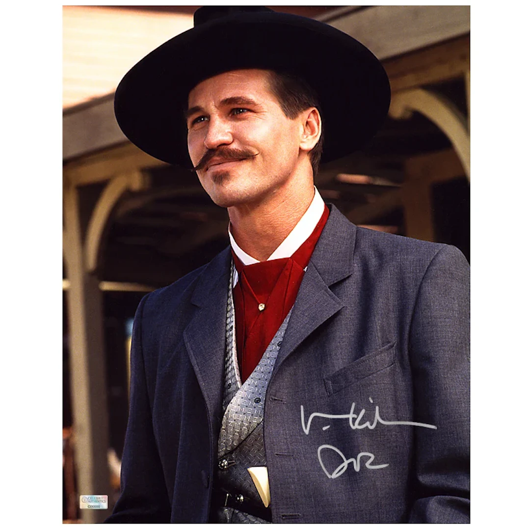 Val Kilmer Autographed Tombstone Doc Holliday 11x14 Photo