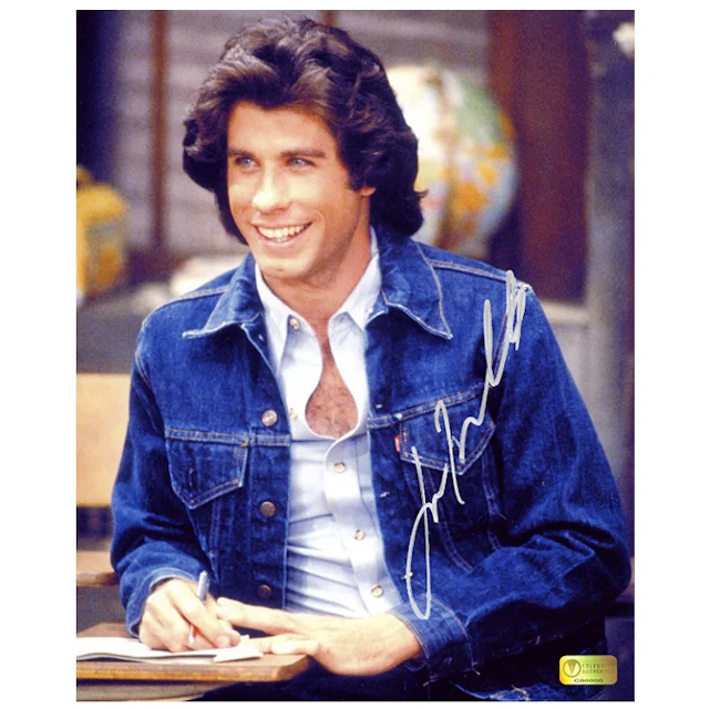John Travolta Autographed Welcome Back Kotter 8x10 Photo