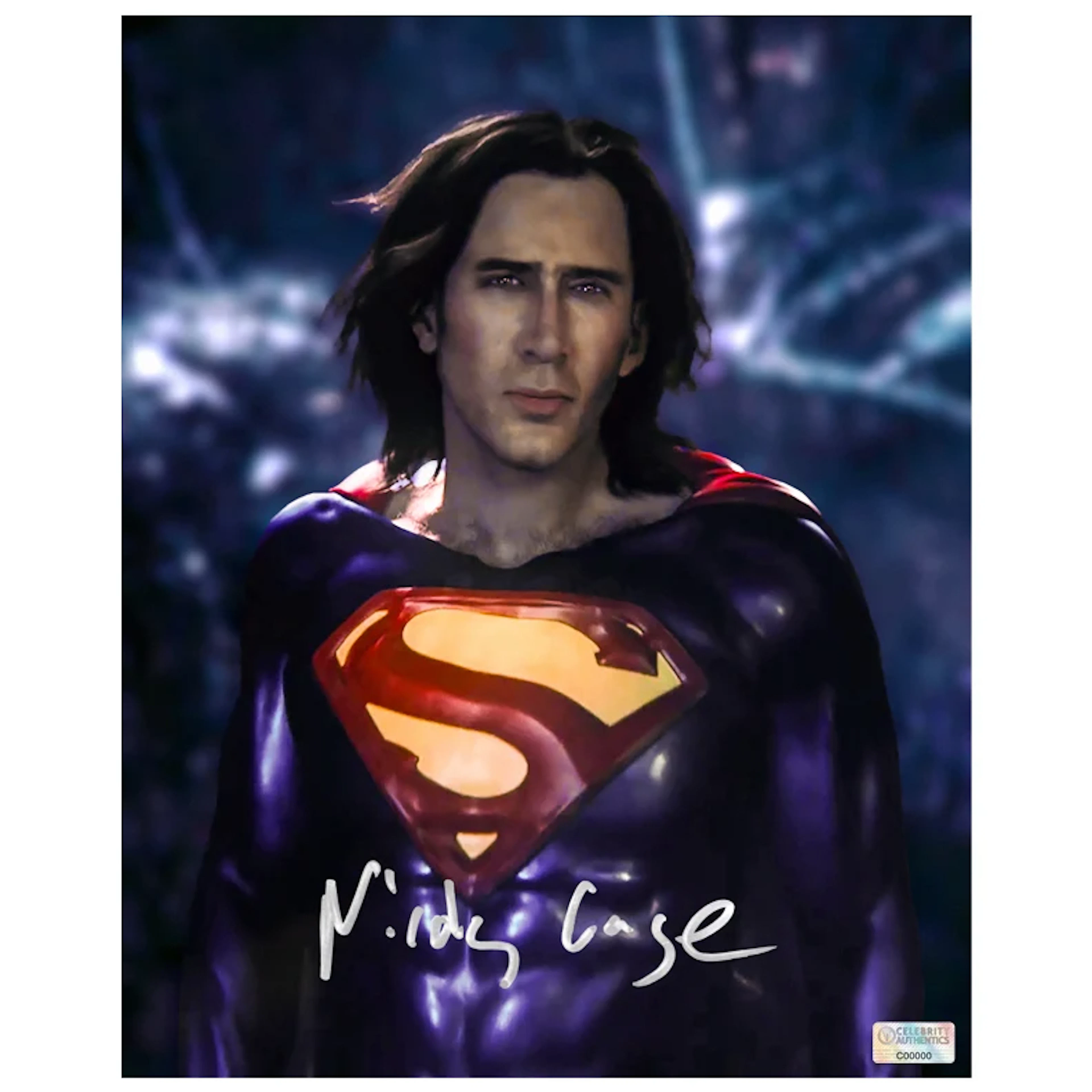 Nicolas Cage Autographed 2023 The Flash Superman 8x10 Photo