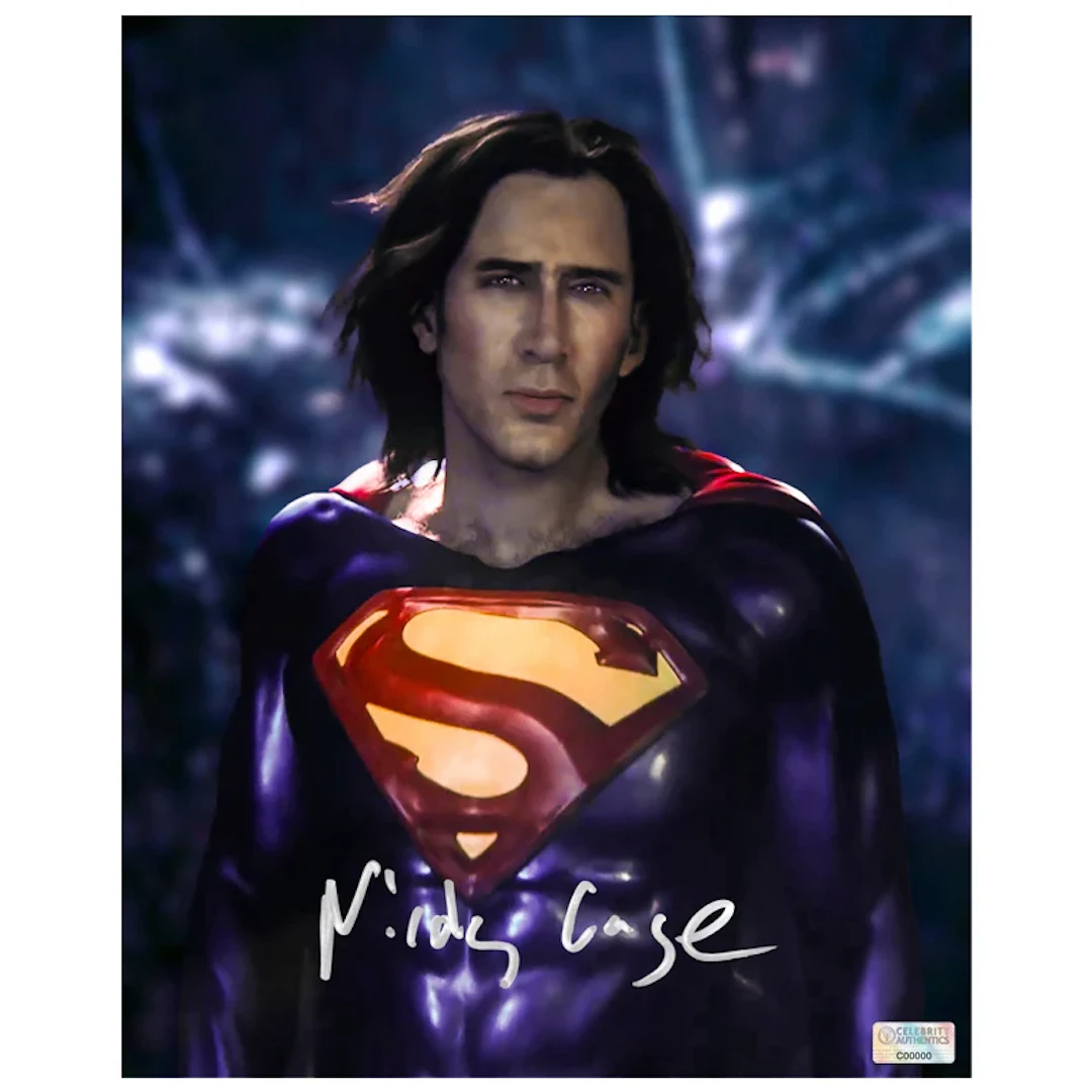 Nicolas Cage Autographed 2023 The Flash Superman 8x10 Photo