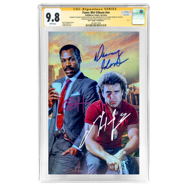 Mel Gibson, Danny Glover, Greg Horn Autographed 2024 Lethal Weapon