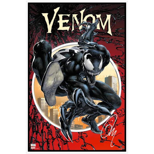 Tom Hardy Autographed Venom #1 16x24 Red Variant Fine Art Giclee Print