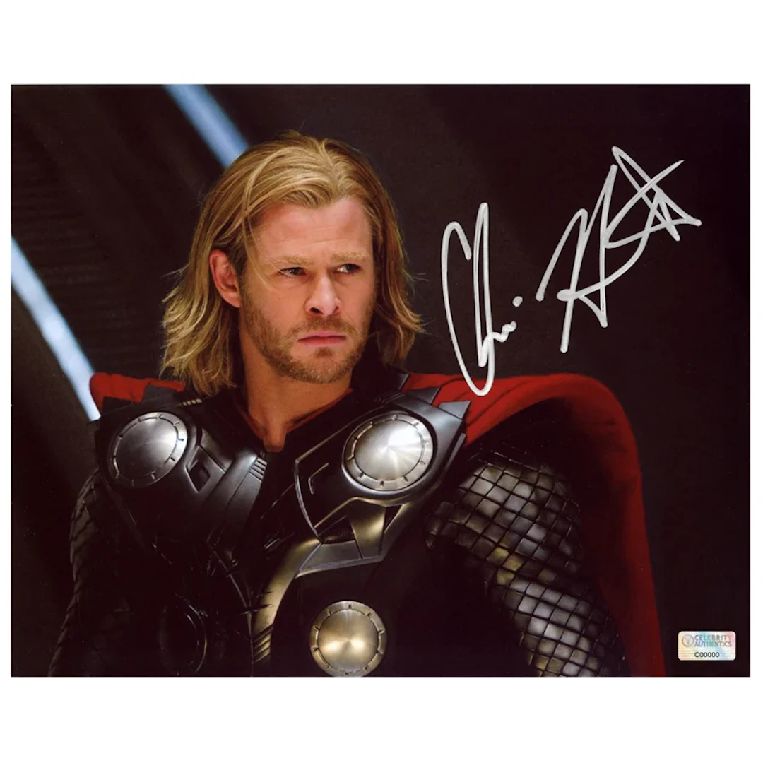 Chris Hemsworth Autographed Thor Movie Scene 8x10 Photo