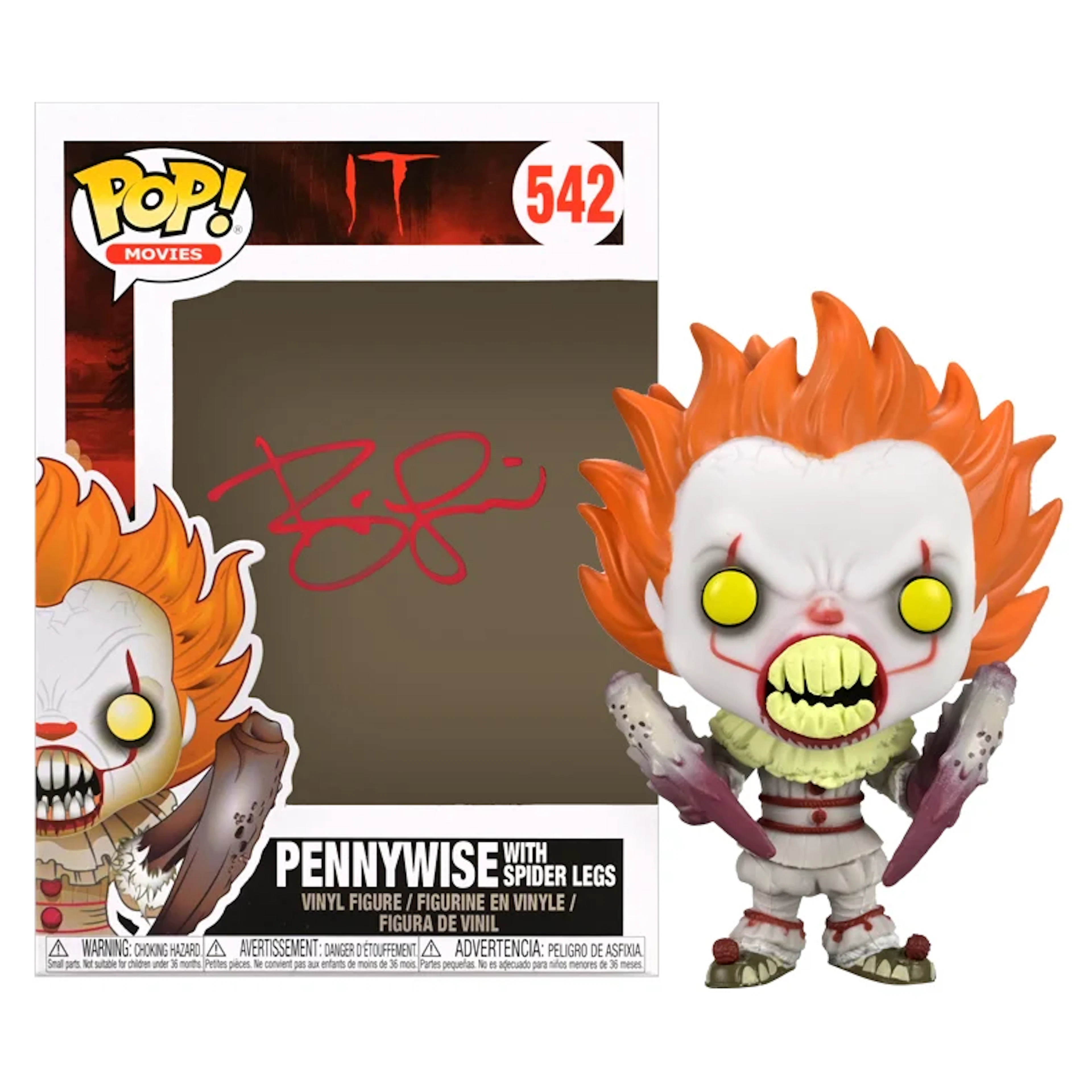 Bill Skarsgard Autographed IT Pennywise #542 POP Vinyl Figure