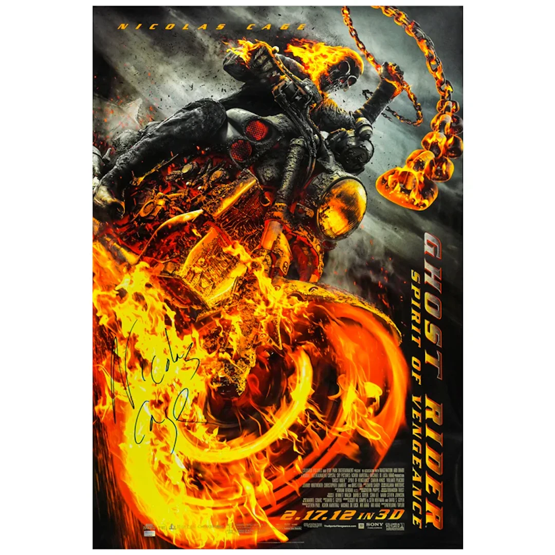 Nicolas Cage Autographed 2011 Ghost Rider Spirit of Vengeance Original