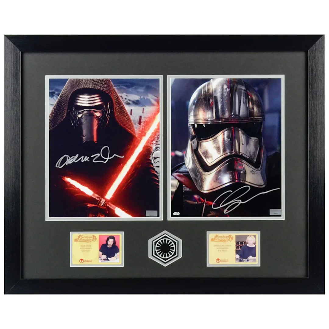 Adam Driver and Gwendoline Christie Autographed Star Wars The Force