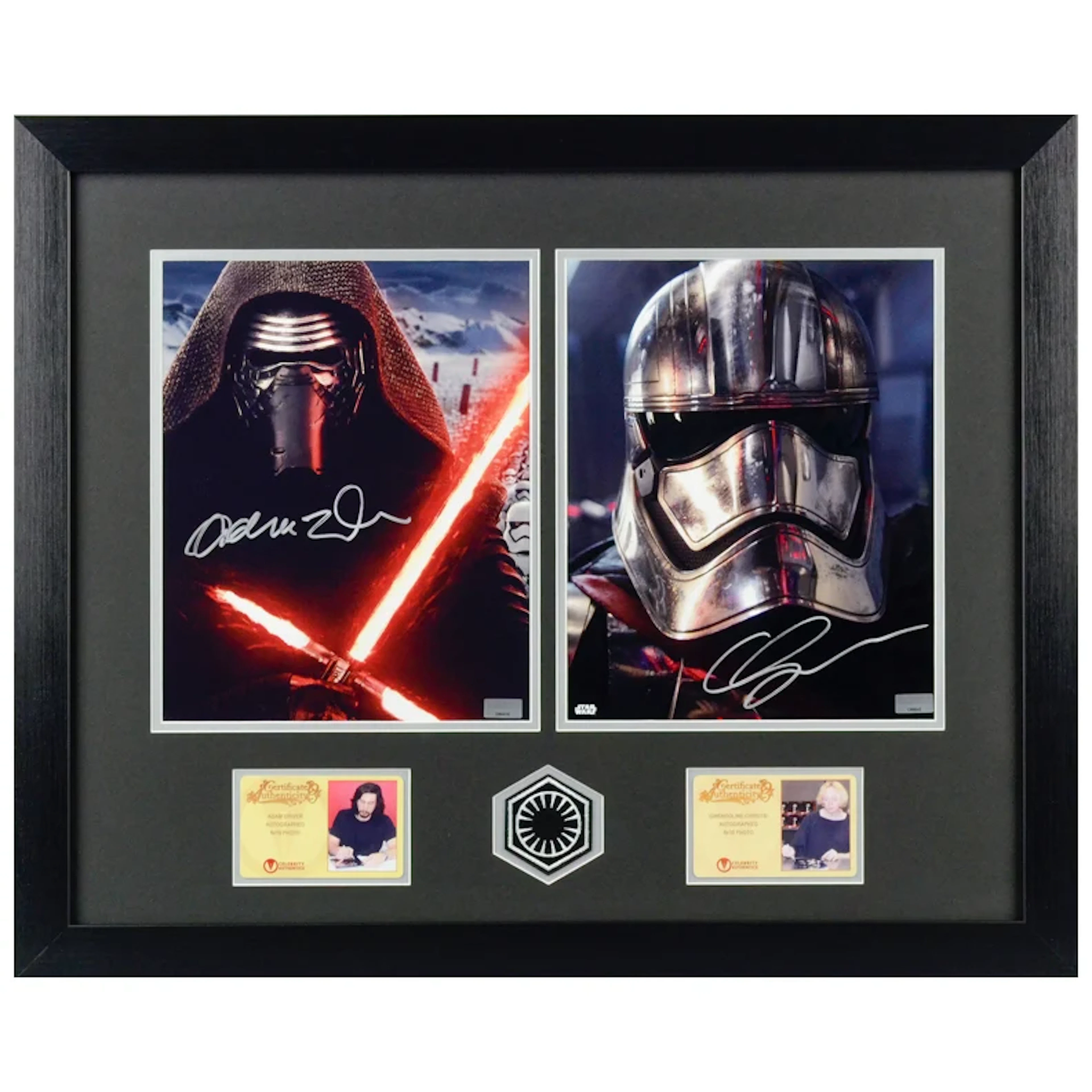 Adam Driver and Gwendoline Christie Autographed Star Wars The Force