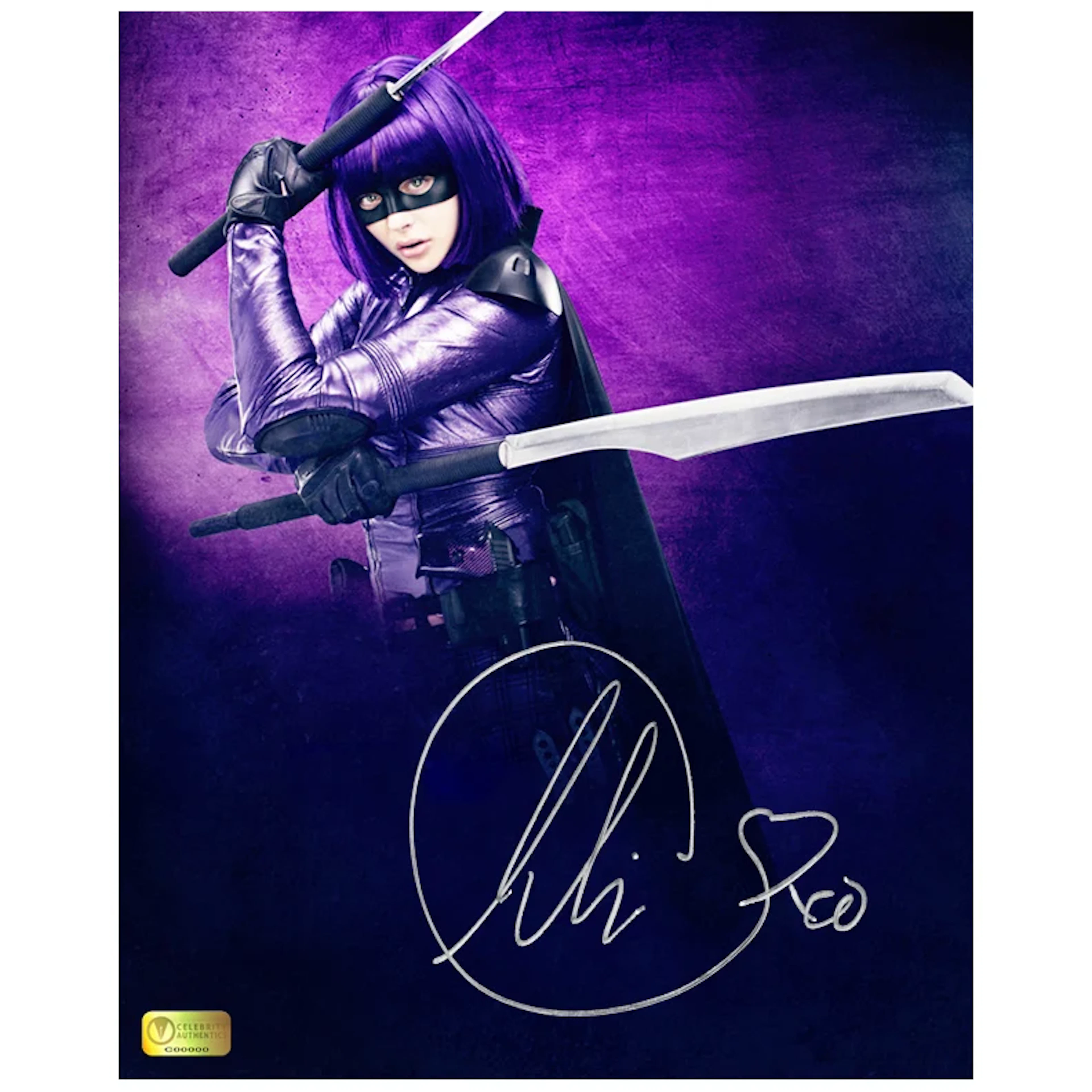 Chloe Grace Moretz Autographed Kick-Ass Hit-Girl 8x10 Photo
