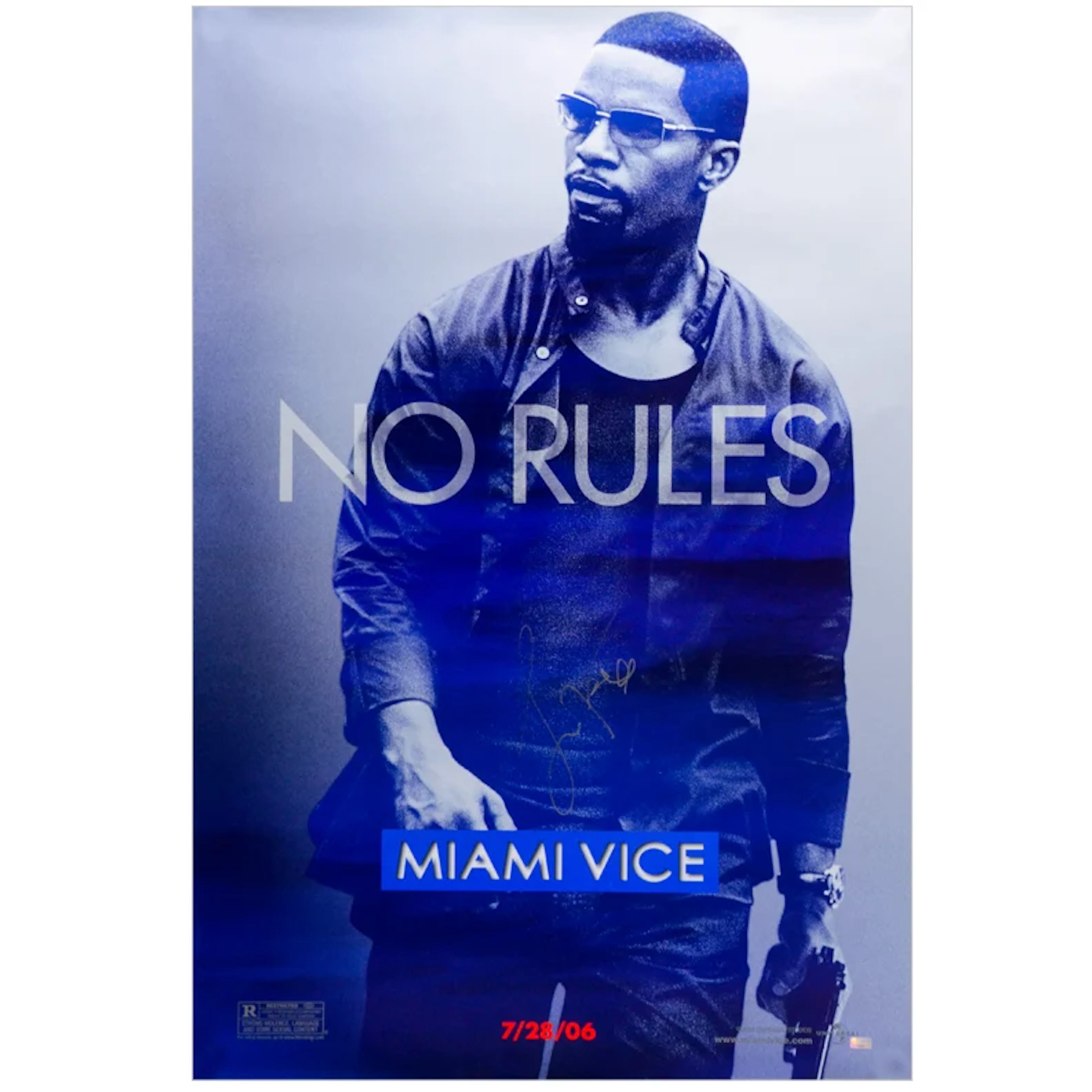 Jamie Foxx Autographed Miami Vice 27x40 Single-Sided Movie Poster