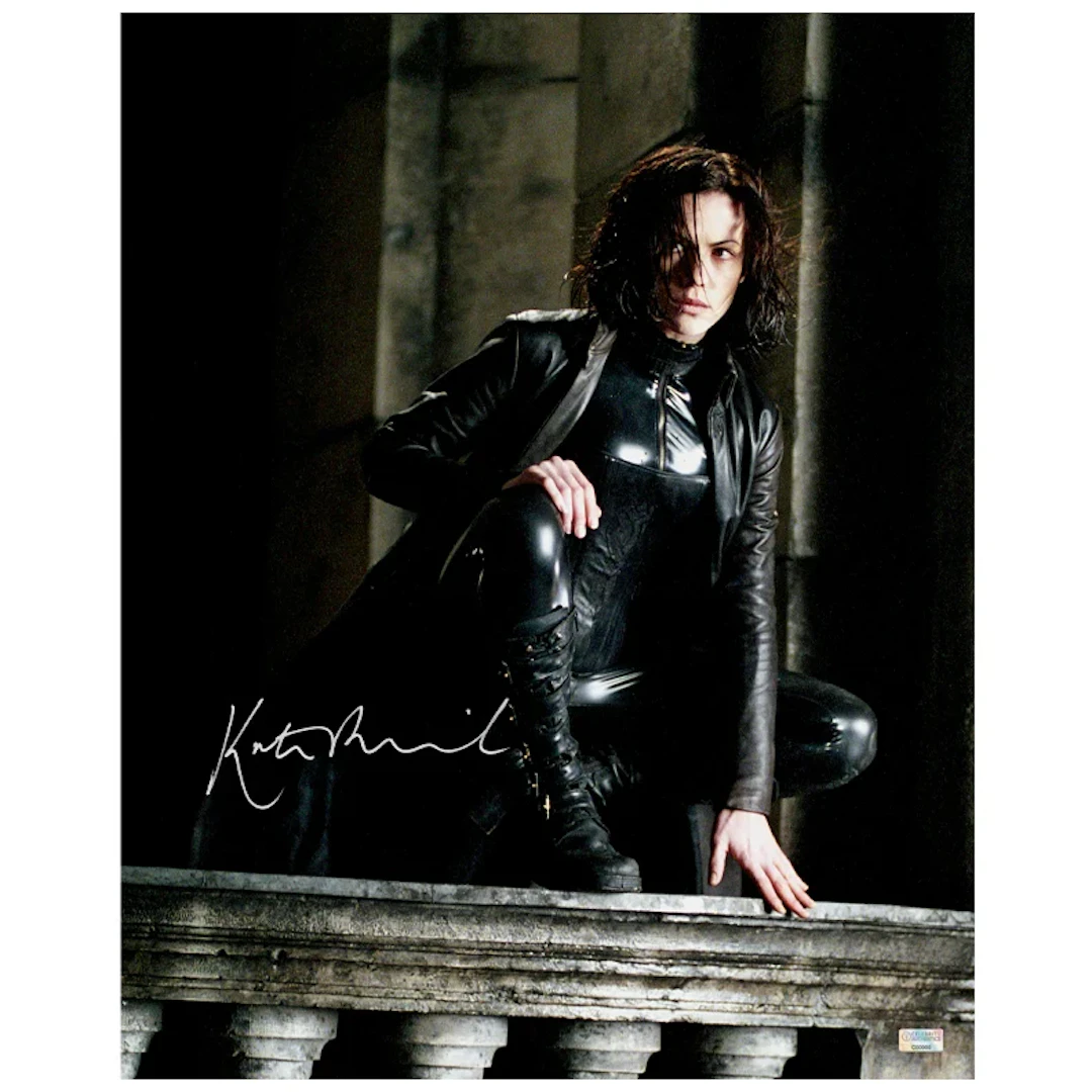 Kate Beckinsale Autographed 2003 Underworld Selene in the Shadows 16×20 Photo