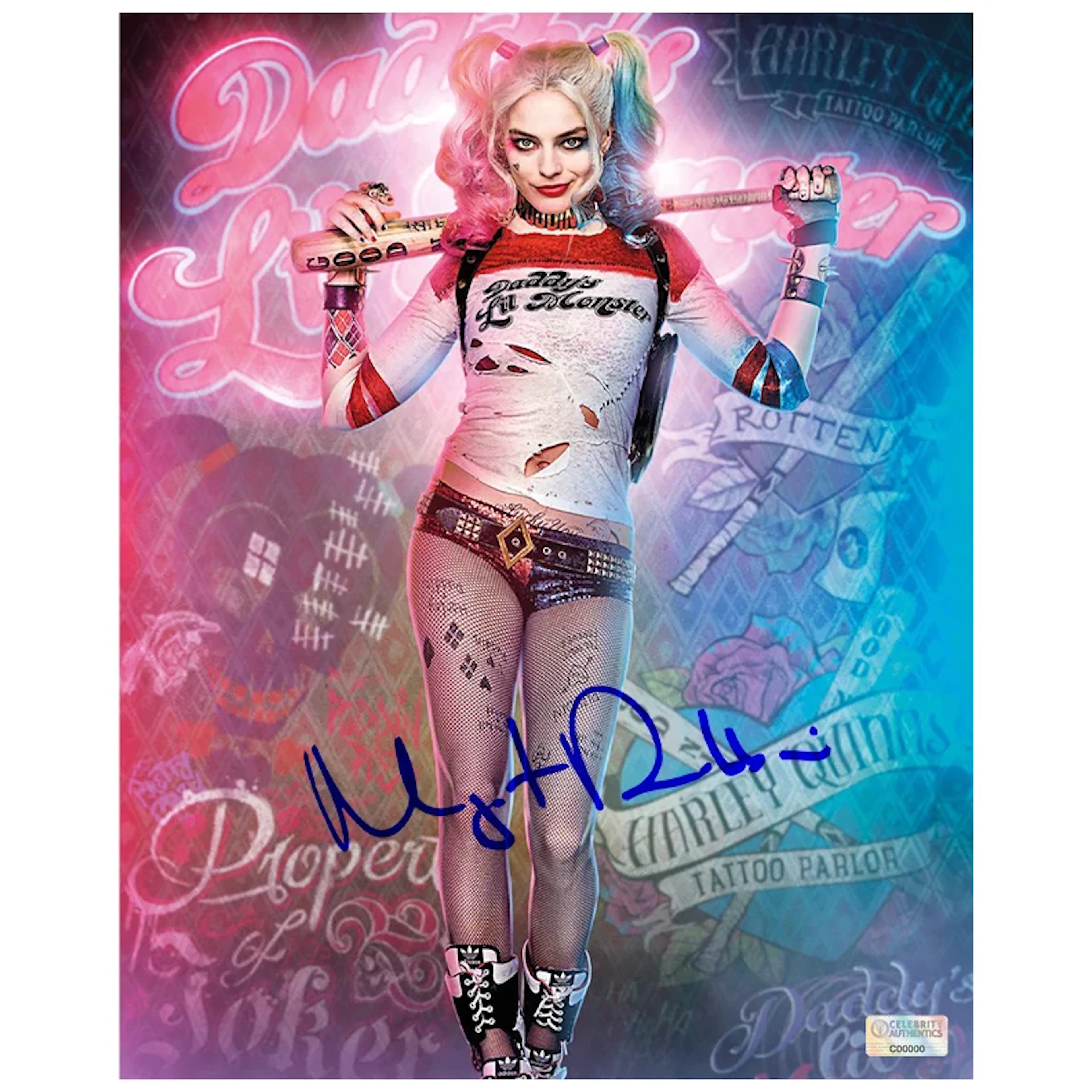 Margot Robbie Autographed Harley Quinn 8×10 Photo