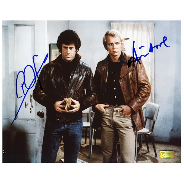 David Soul and Paul Michael Glaser Autographed Starsky and Hutch 8x10