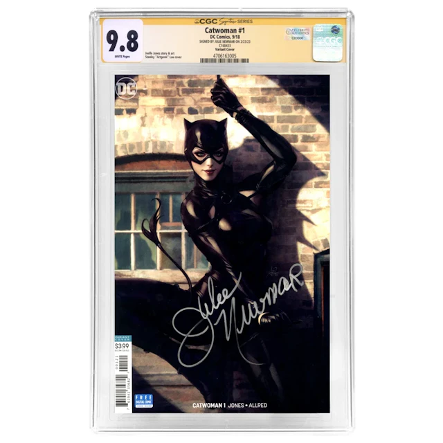 Julie Newmar Autographed 2018 Catwoman #1 Stanley Lau Artgerm Variant