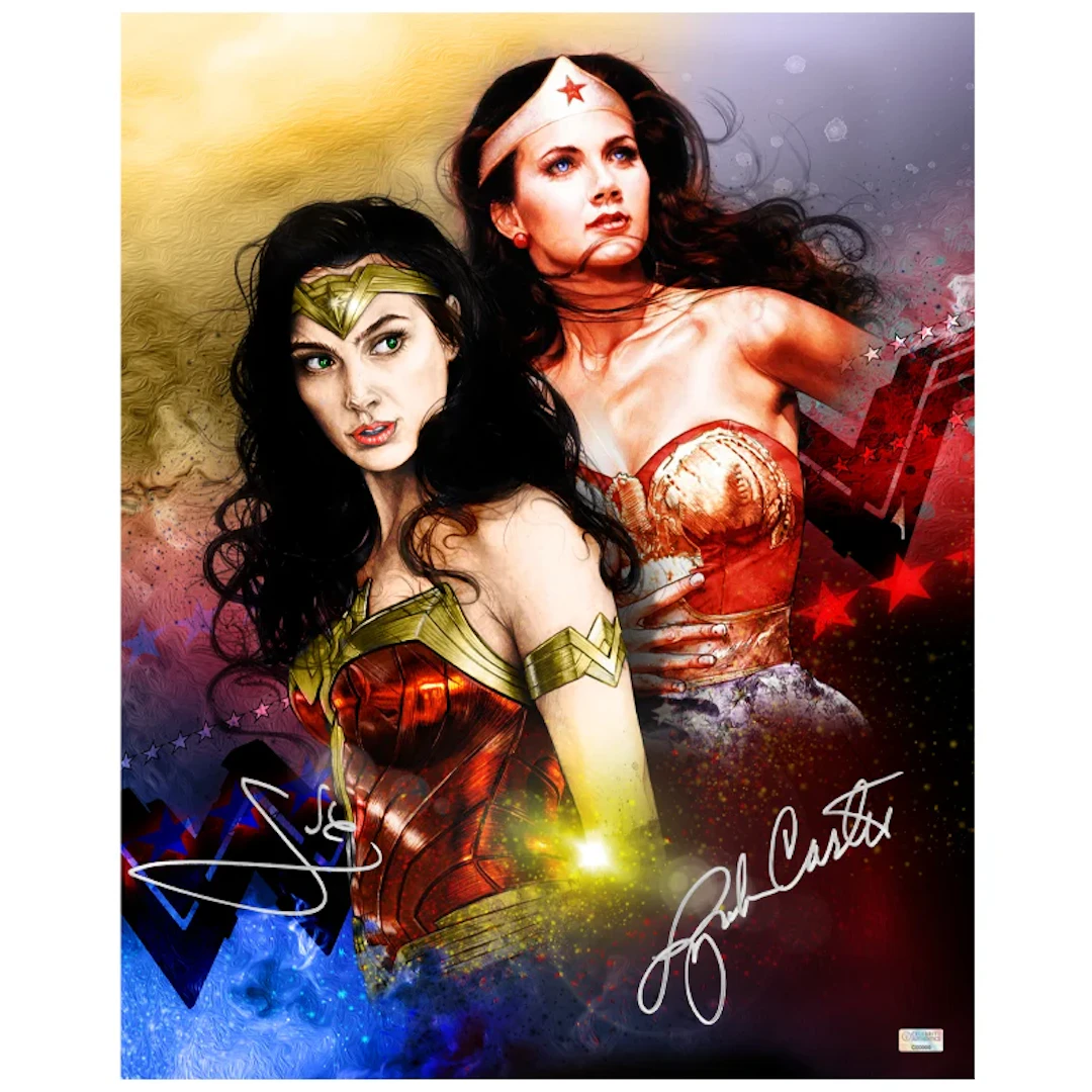 Gal Gadot, Lynda Carter Autographed Corbyn Kern Wonder Woman Legacy