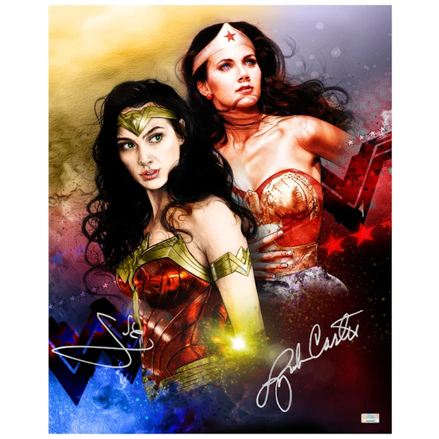 Gal Gadot, Lynda Carter Autographed Corbyn Kern Wonder Woman Legacy