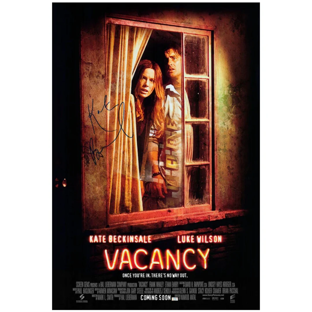 Kate Beckinsale Autographed 2007 Vacancy Original 27x40 Double-Sided