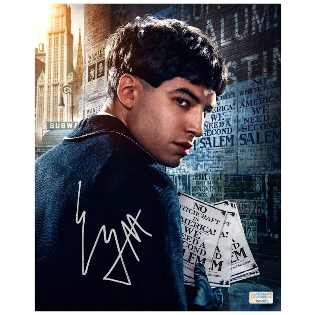 Ezra Miller Autographed Fantastic Beasts Credence Barebone No Witchcraft