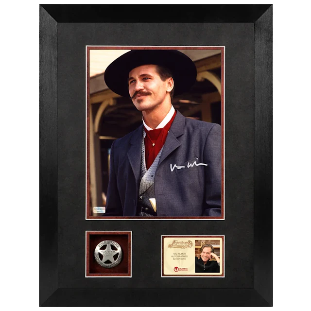 Val Kilmer Autographed Tombstone Doc Holliday 8x10 Framed Photo with