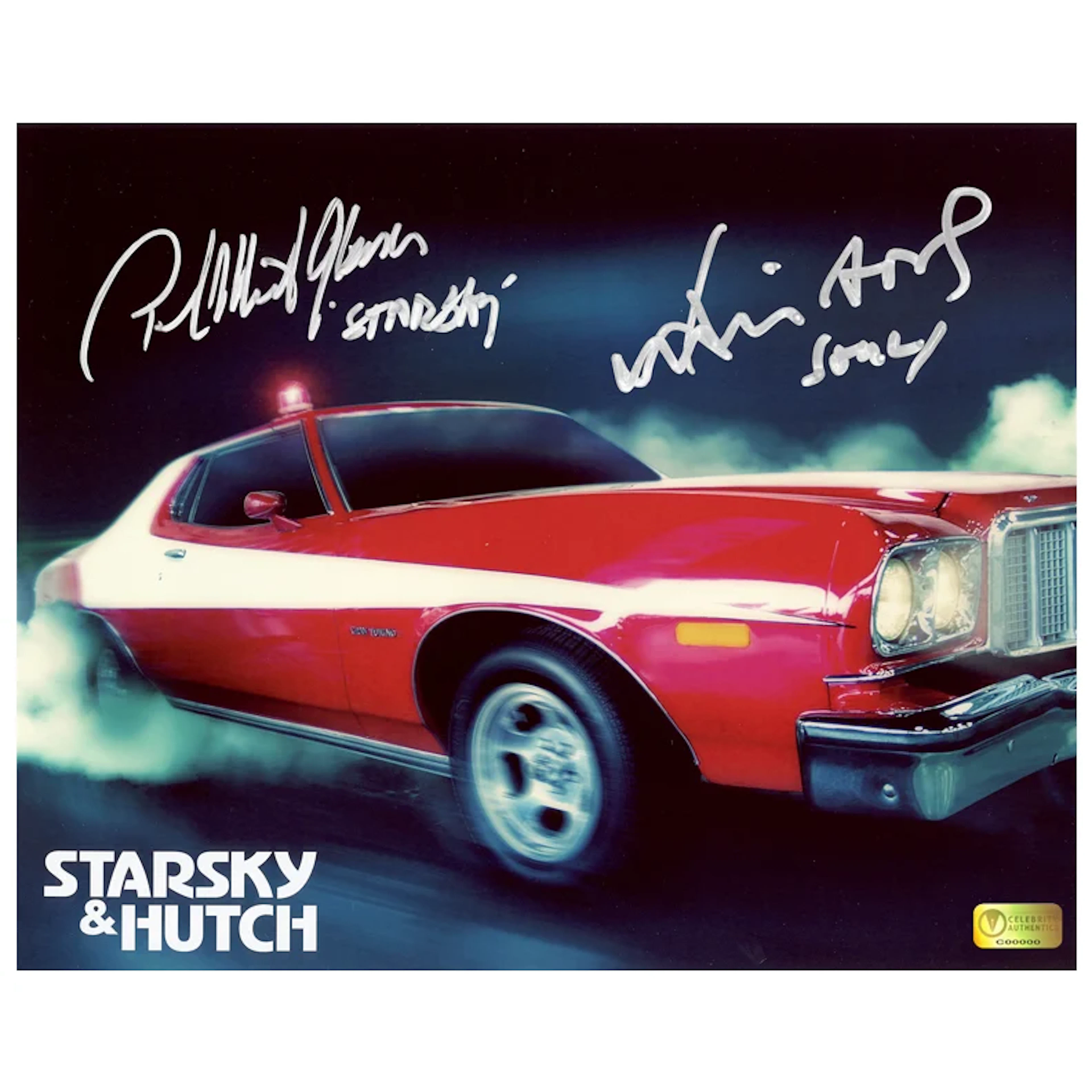 David Soul and Paul Michael Glaser Autographed Starsky and Hutch Torino
