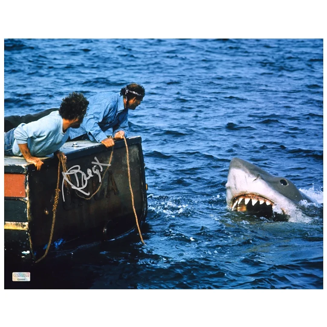 Richard Dreyfuss Autographed Jaws 11x4 Scene Photo