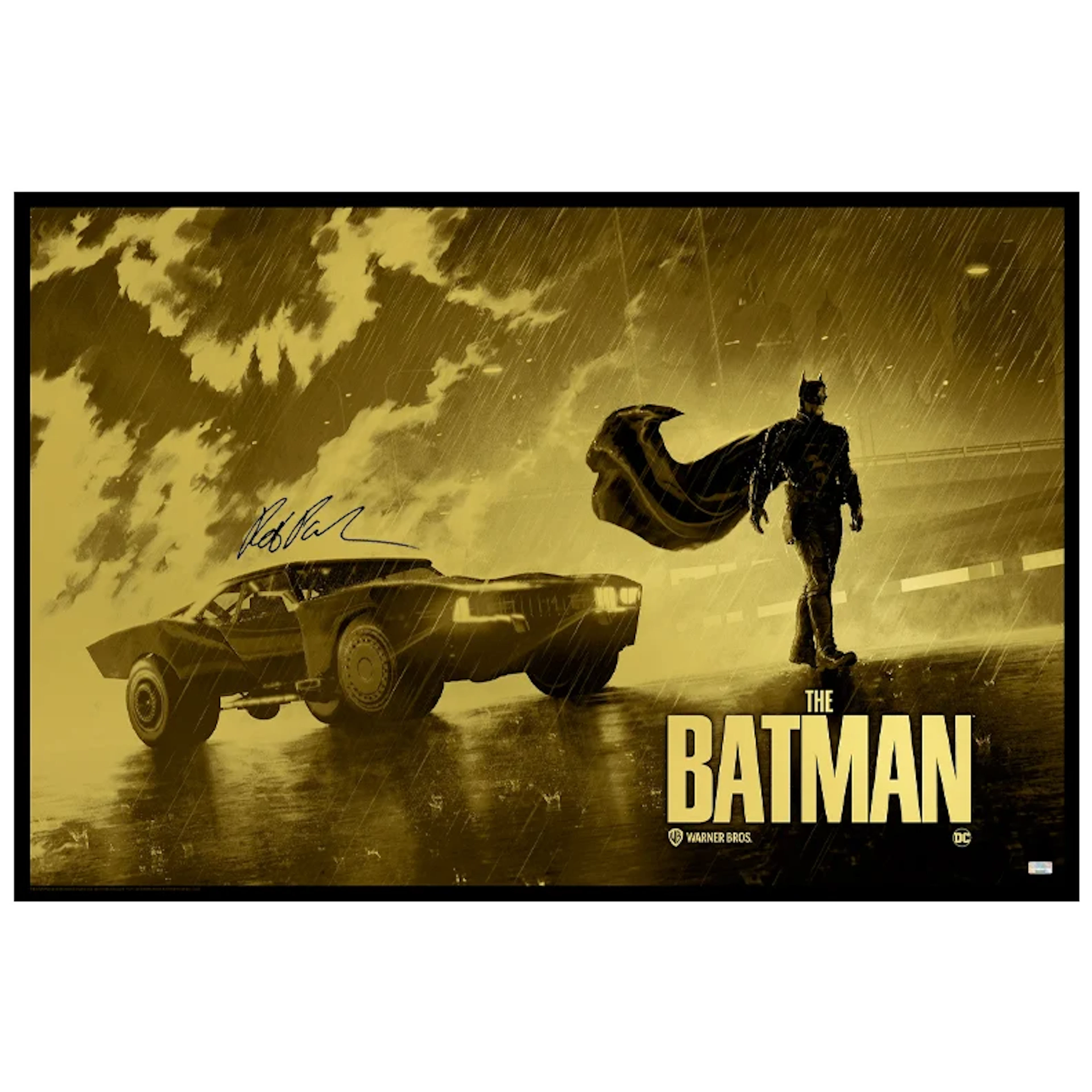 Robert Pattinson Autographed 2022 The Batman 36x24 Foil Variant Giclée