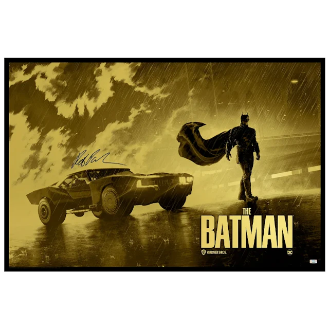 Robert Pattinson Autographed 2022 The Batman 36x24 Foil Variant Giclée