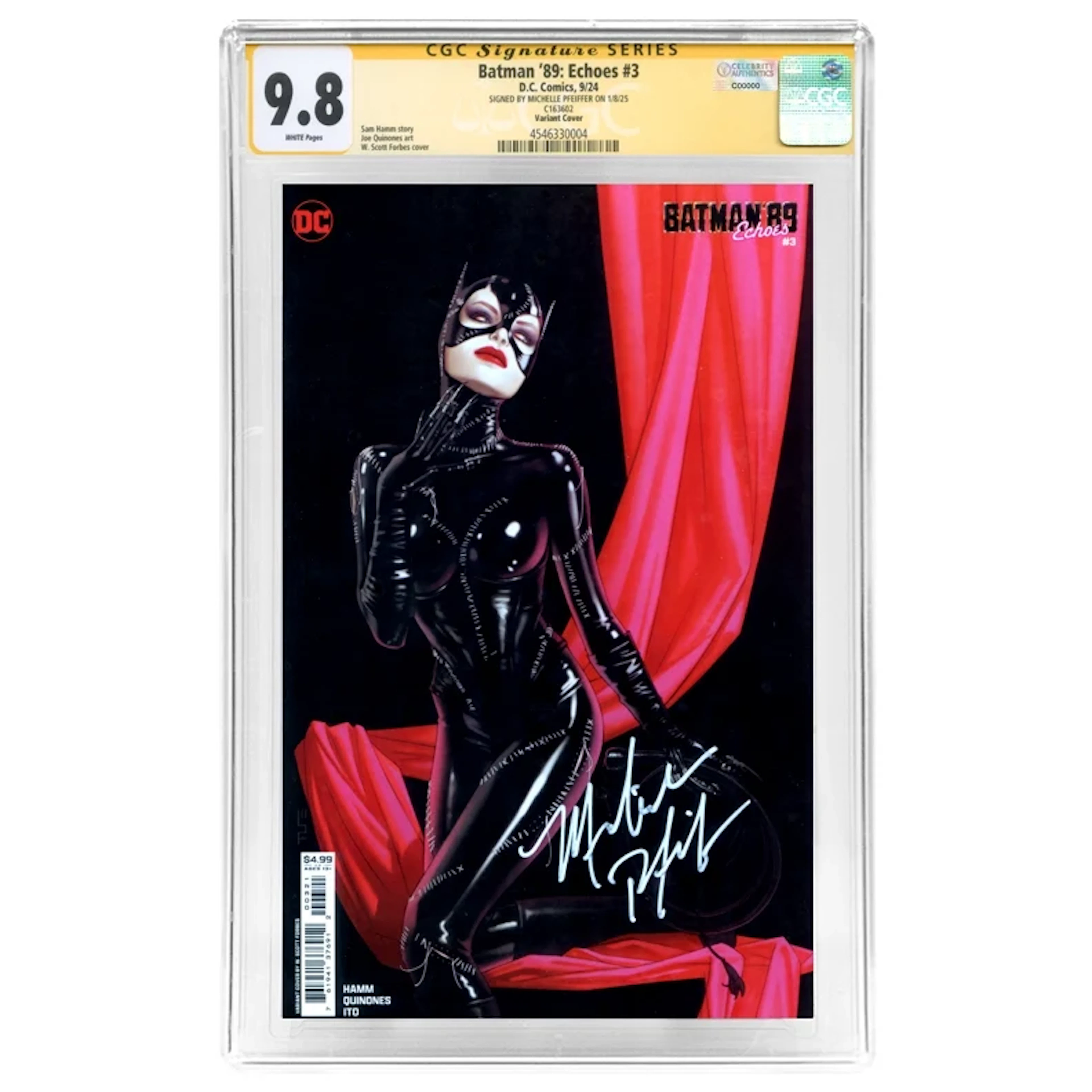 Michelle Pfeiffer Autographed 2024 Batman '89 Echoes #3 W Scott Forbes