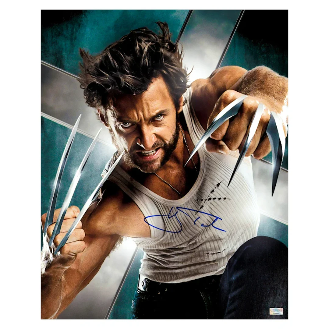 Hugh Jackman Autographed 2009 X-Men Origins: Wolverine Attack 16x20 Photo