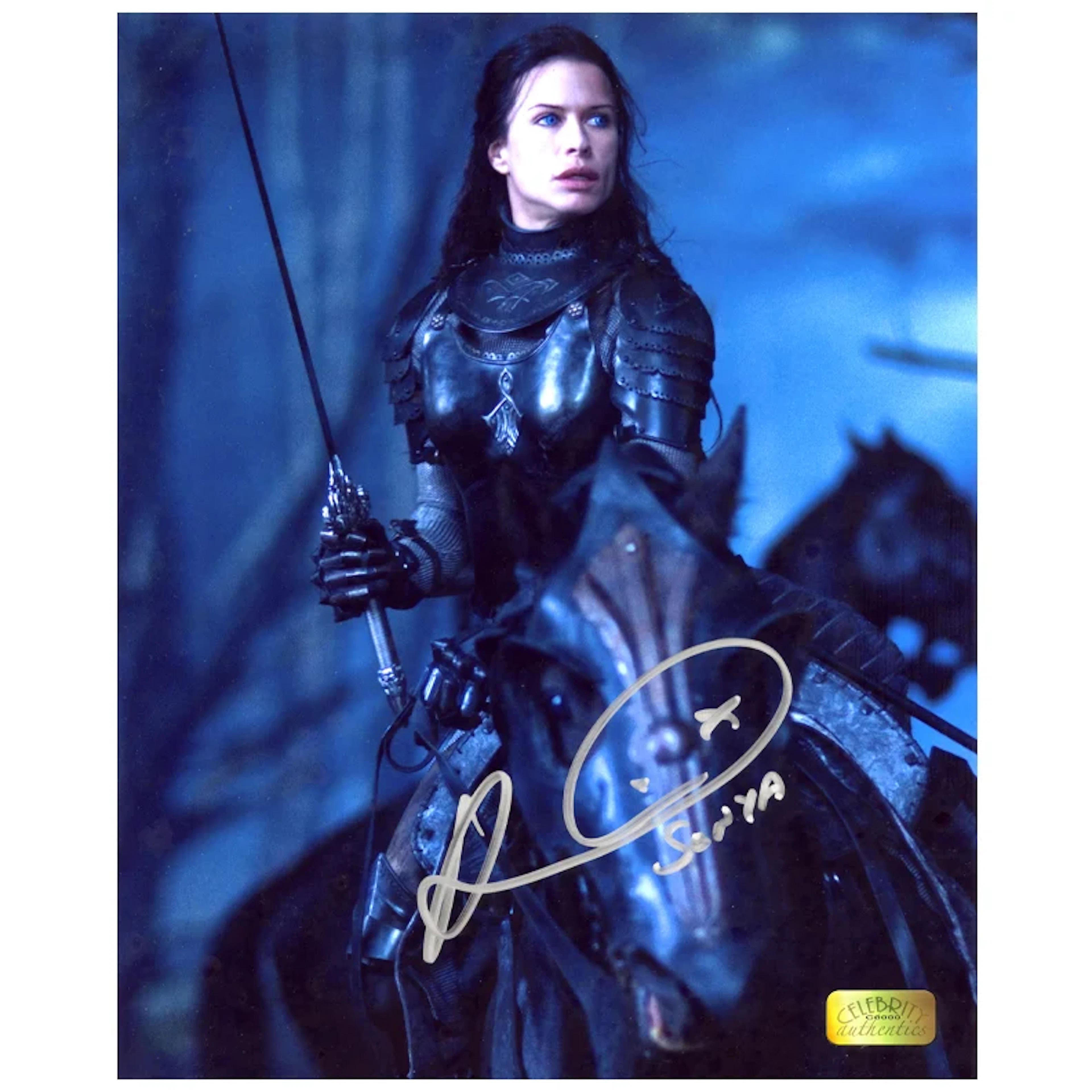 Rhona Mitra Autographed Underworld Rise of the Lycans 8x10 Action Photo