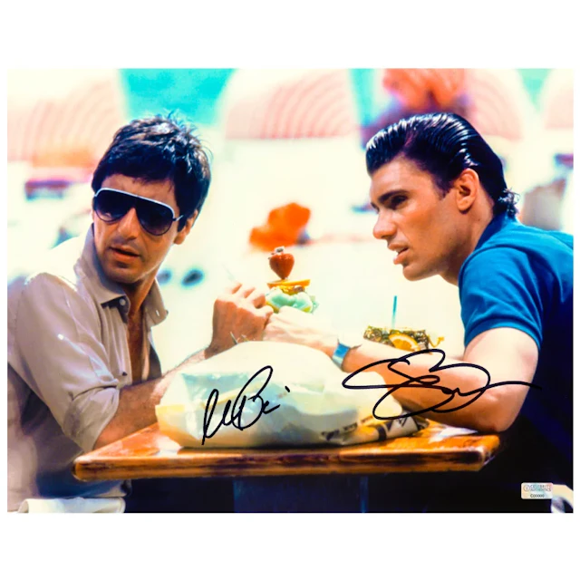Al Pacino, Steven Bauer Autographed Scarface Tony Montana and Manny