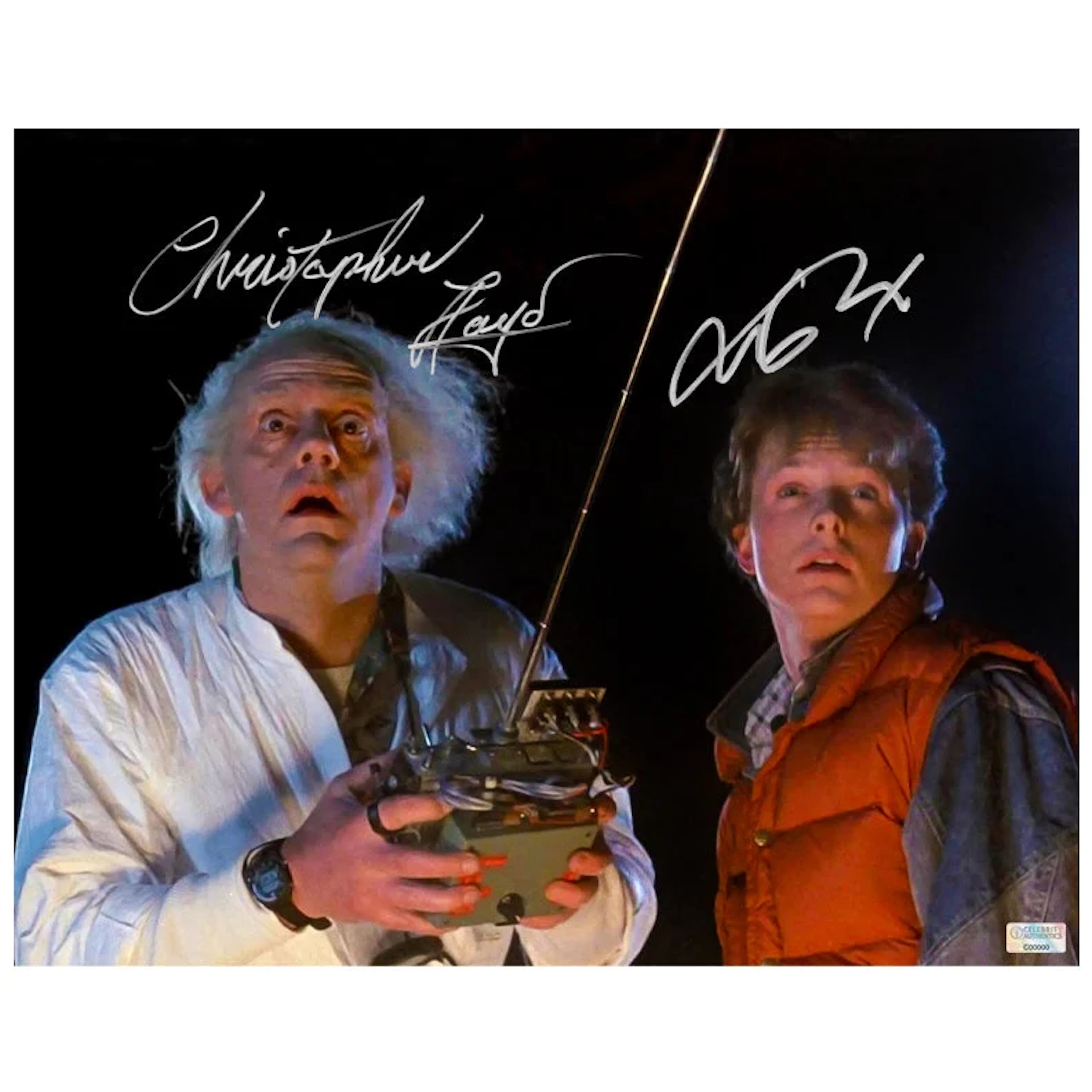 Michael J. Fox, Christopher Lloyd Autographed Back to the Future Marty