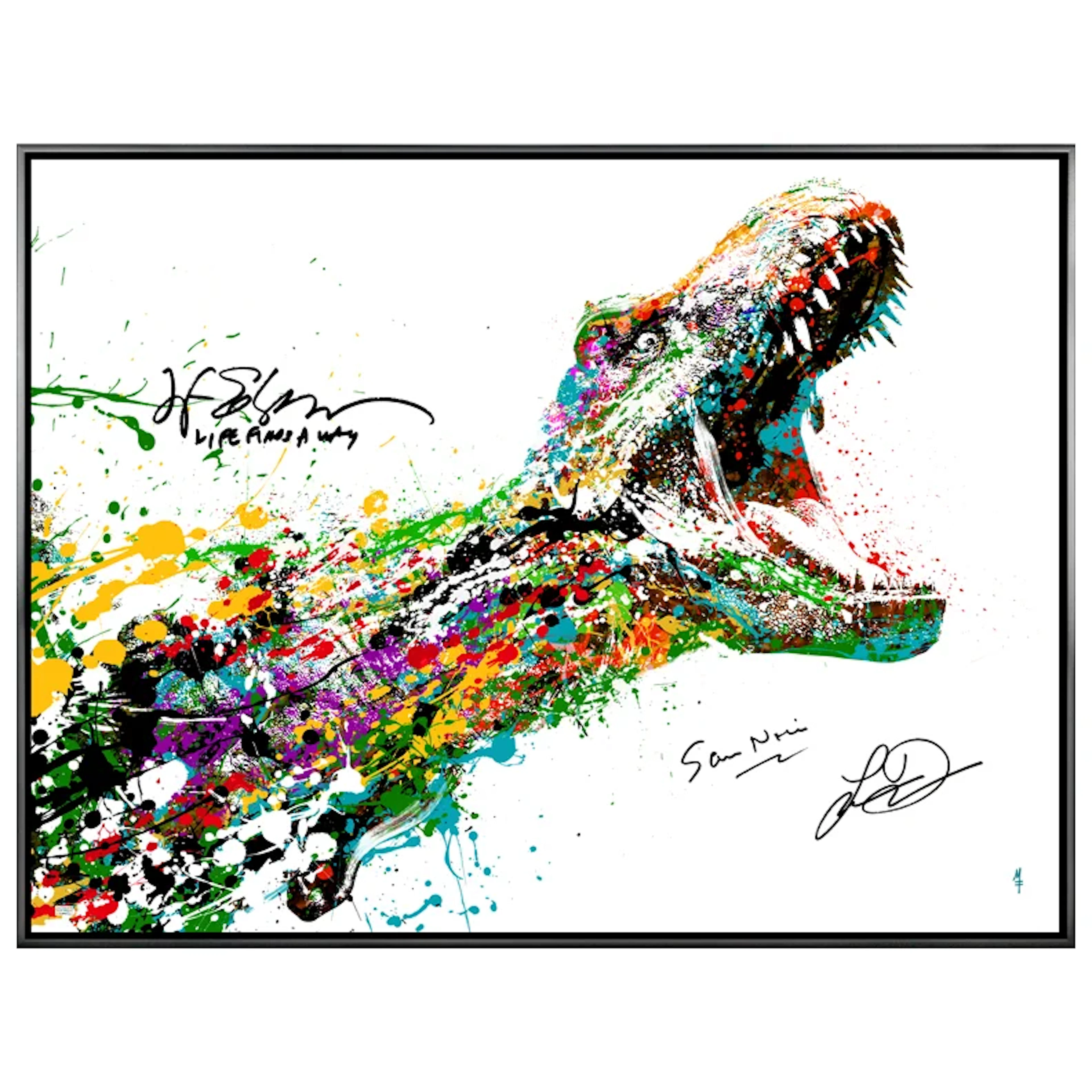Sam Neill, Jeff Goldblum, Laura Dern Jurassic Park Autographed Michael