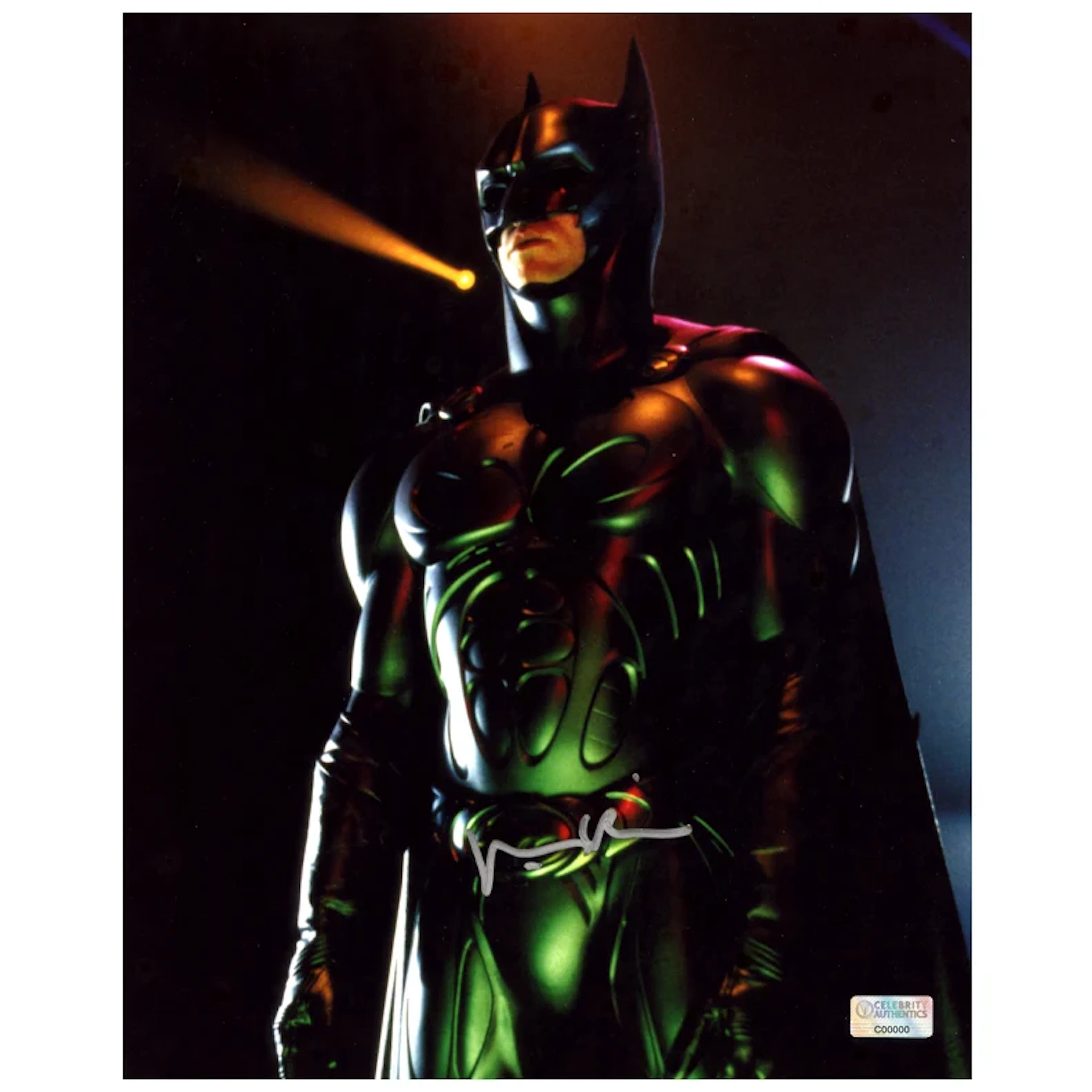Val Kilmer Autographed 1995 Batman Forever Batman 8x10 Photo