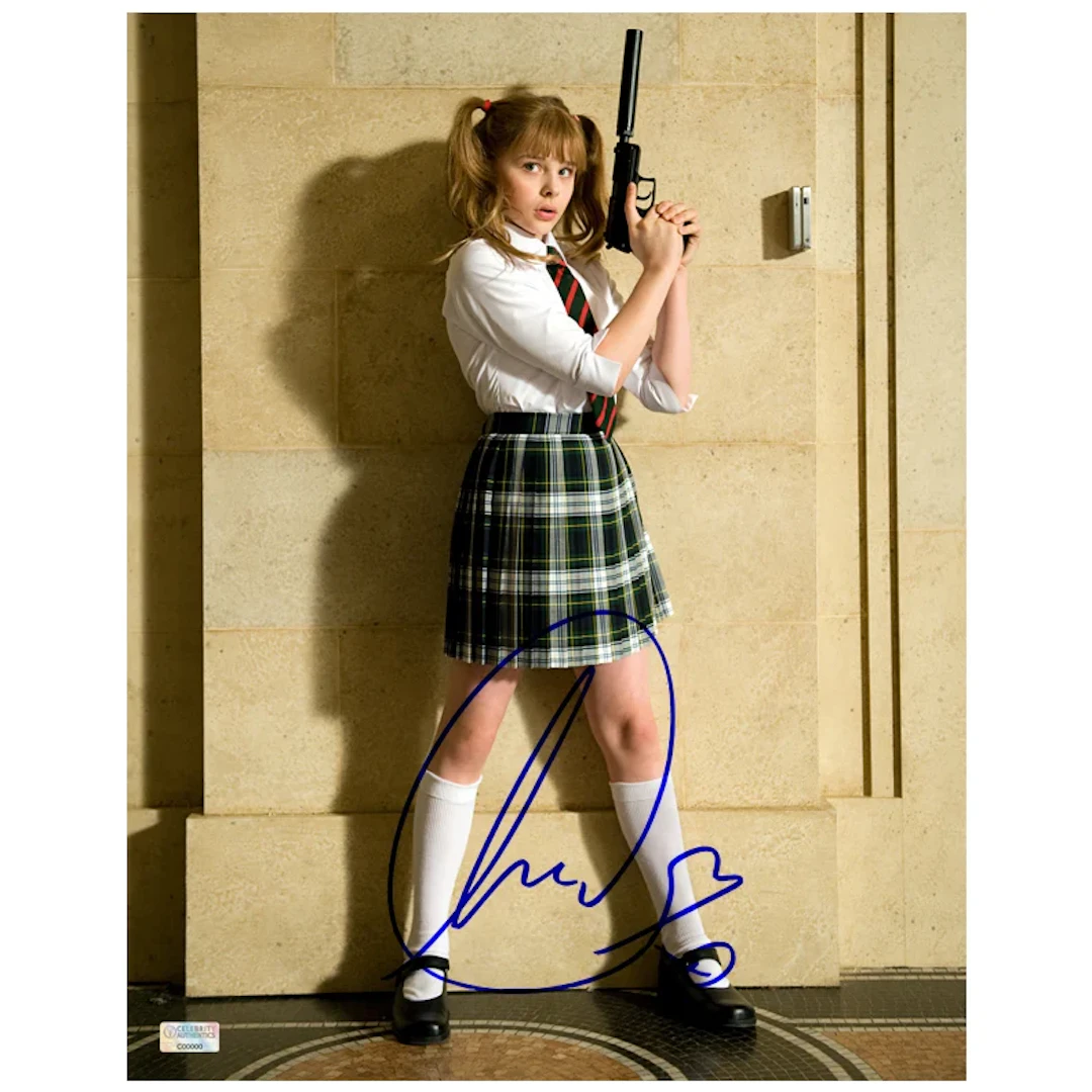 Chloe Grace Moretz Autographed Kick-Ass Hit-Girl School Girl 11x14 Photo