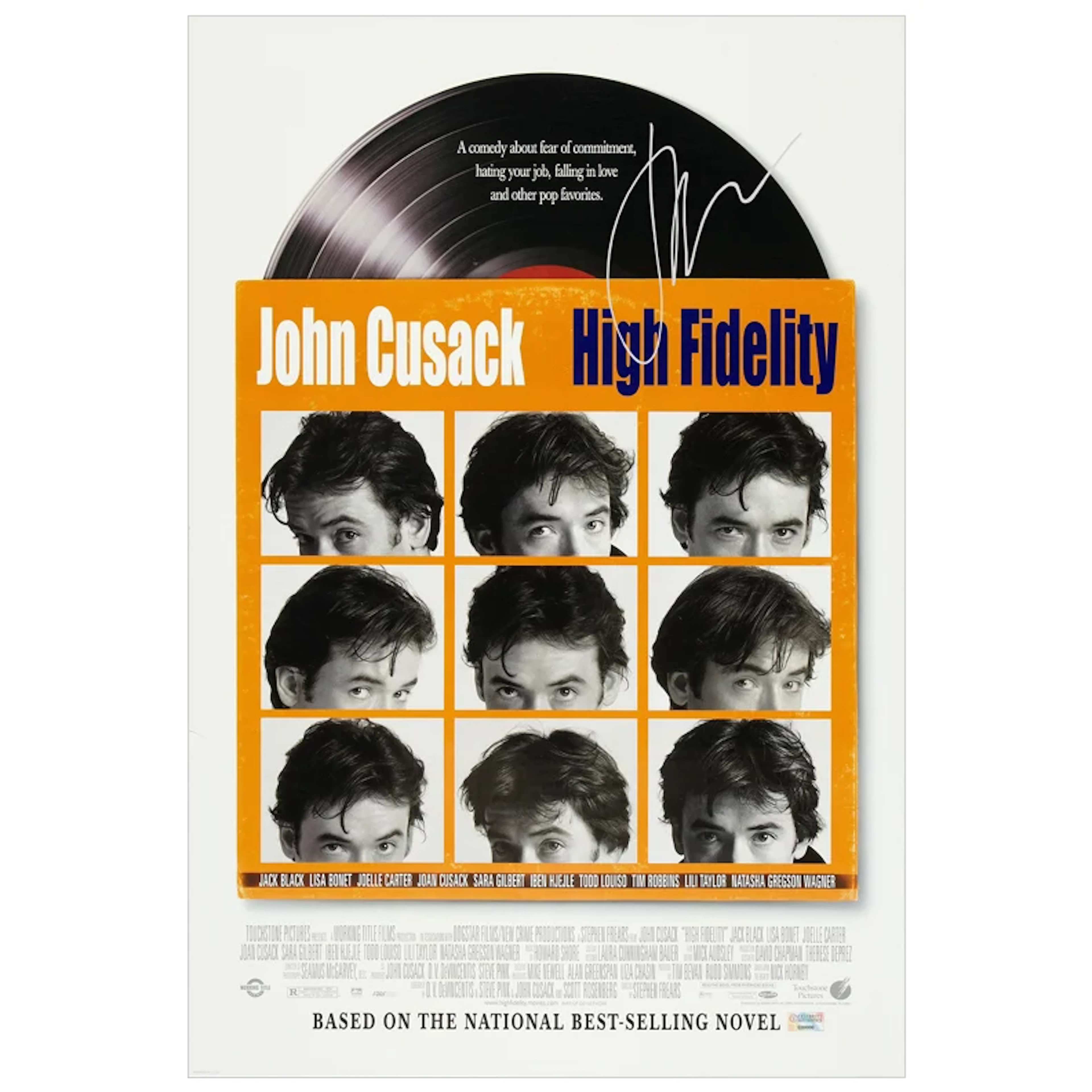 John Cusack Autographed 2000 High Fidelity 16×24 Movie Poster