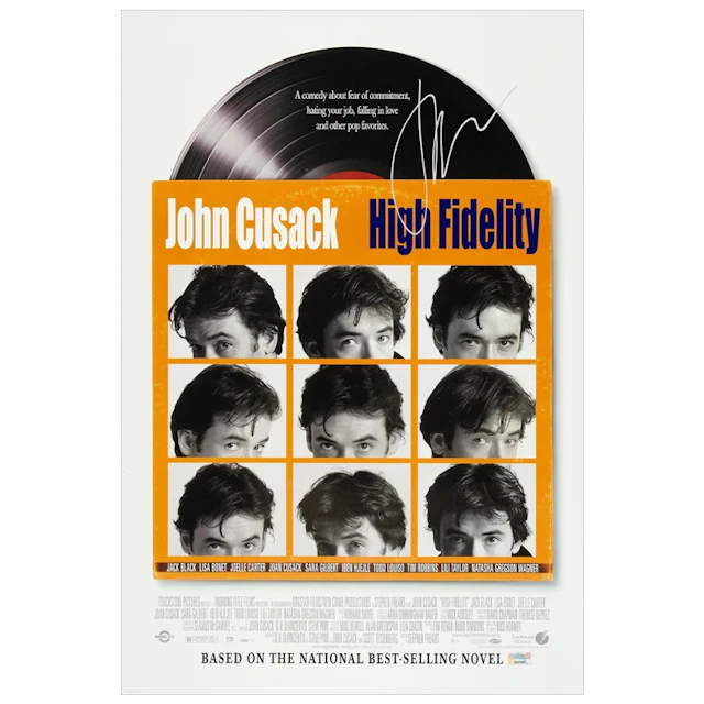 John Cusack Autographed 2000 High Fidelity 16×24 Movie Poster
