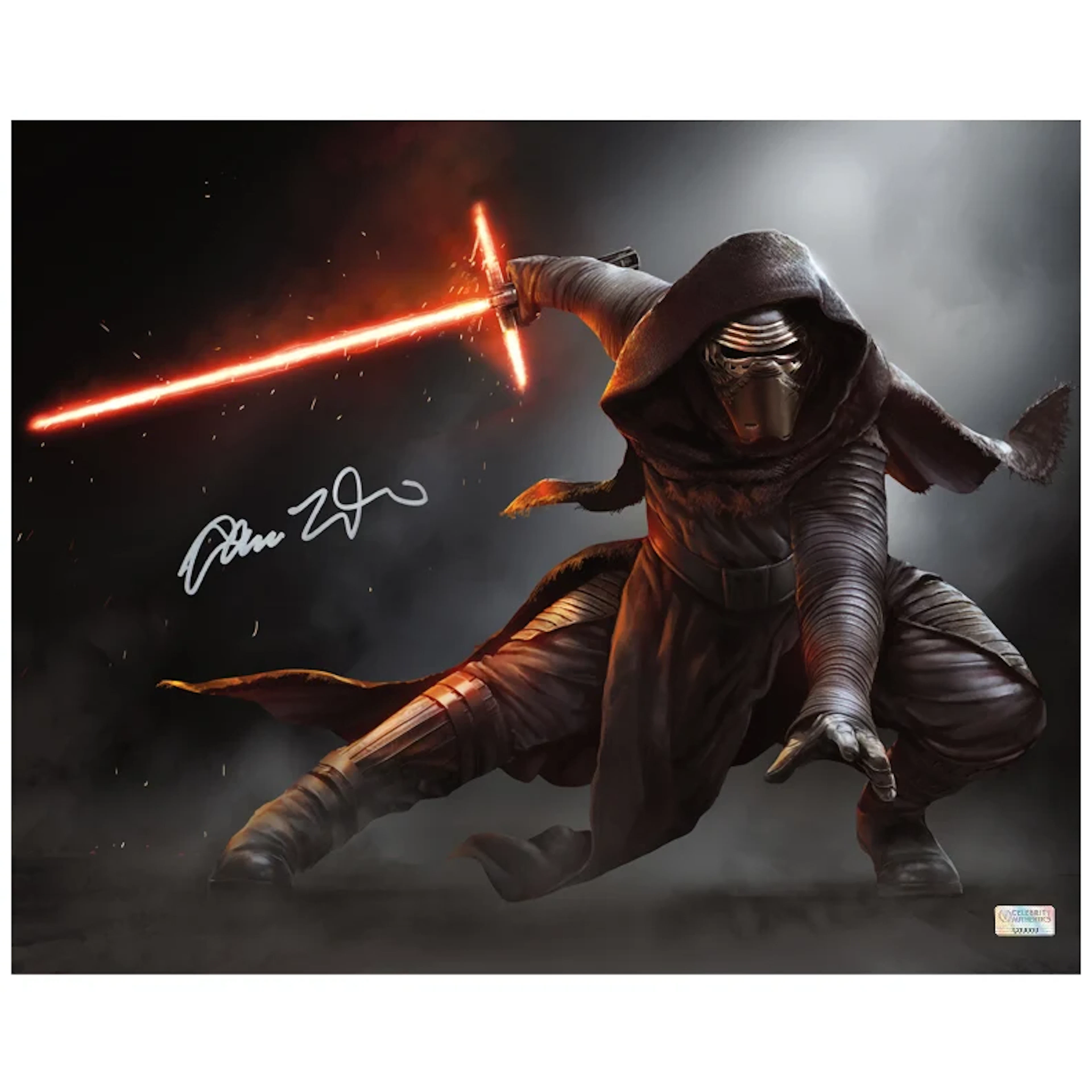 Adam Driver Autographed Star Wars The Force Awakens Kylo Ren Jedi