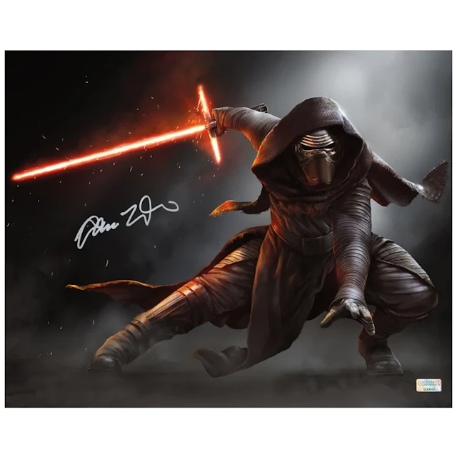 Adam Driver Autographed Star Wars The Force Awakens Kylo Ren Jedi