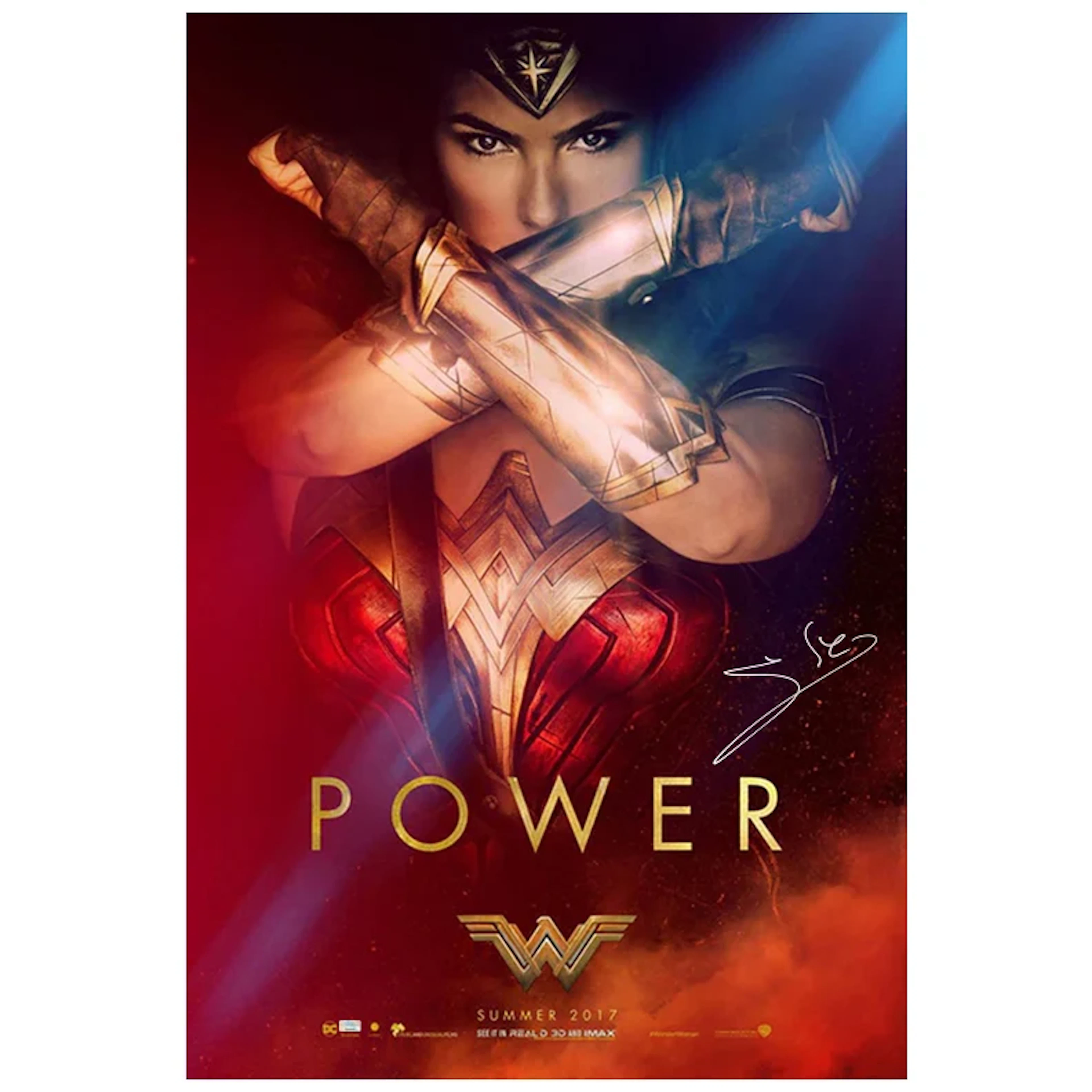 Gal Gadot Autographed 2017 Wonder Woman 27x40 Original Double-Sided