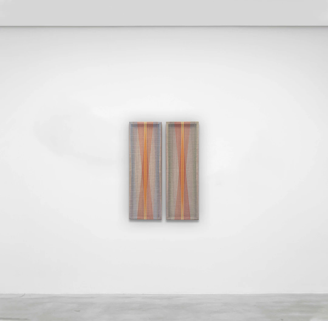 Untitled (green and blue with orange axis diptych), 2026 - Brian WILLS