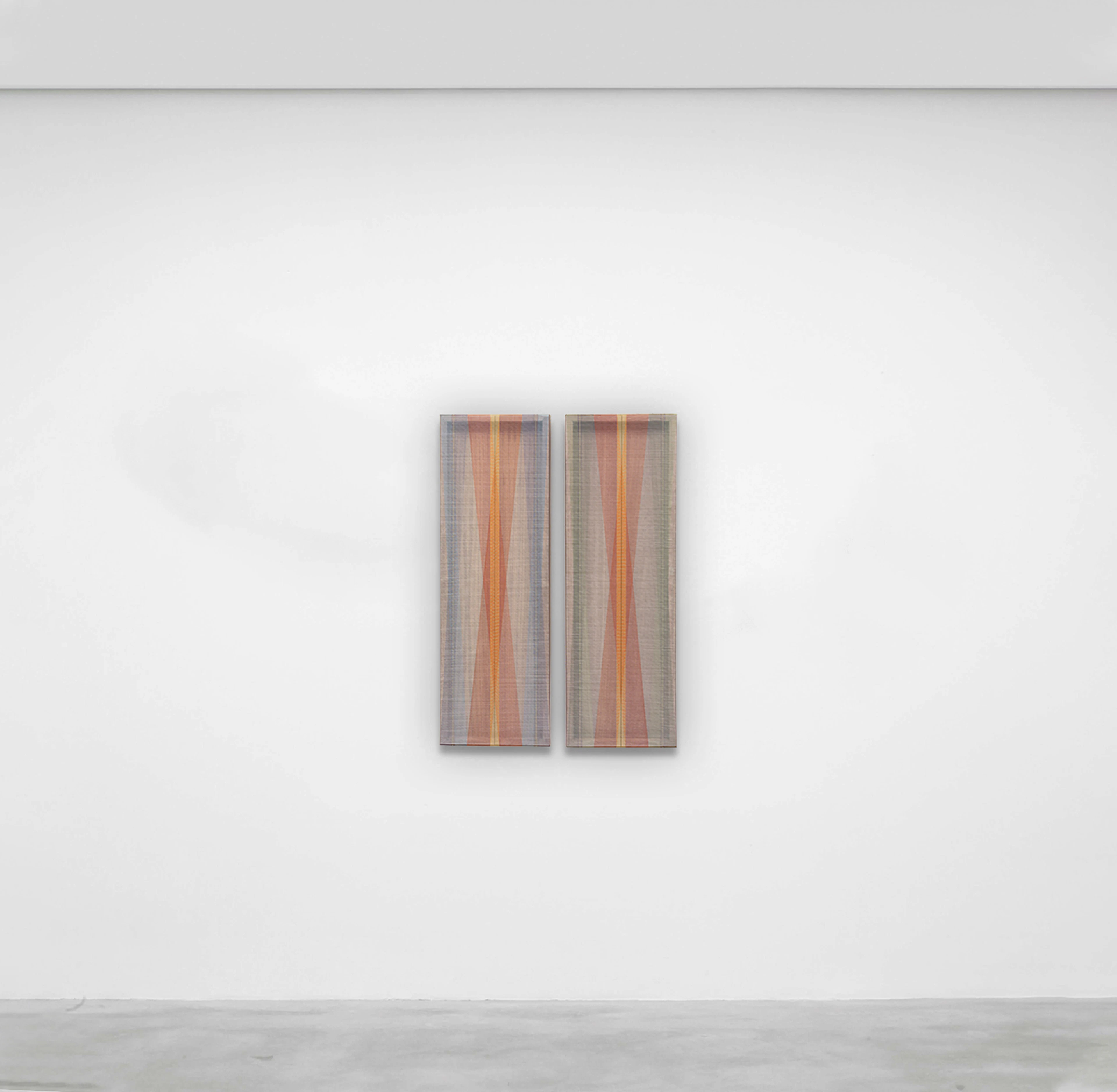 Untitled (green and blue with orange axis diptych), 2026 - Brian WILLS