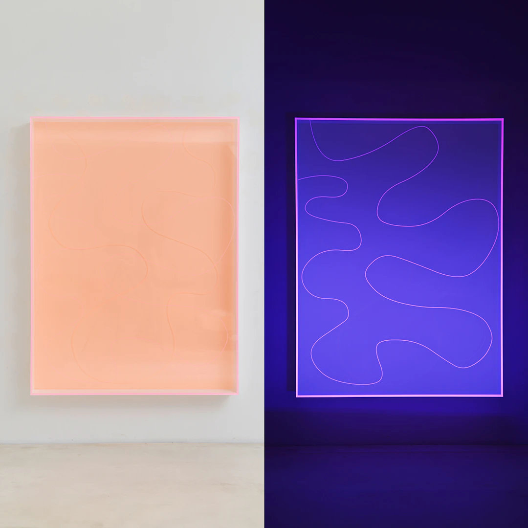 Colormirror soft pink milled lines 02, 2021 - Regine SCHUMANN