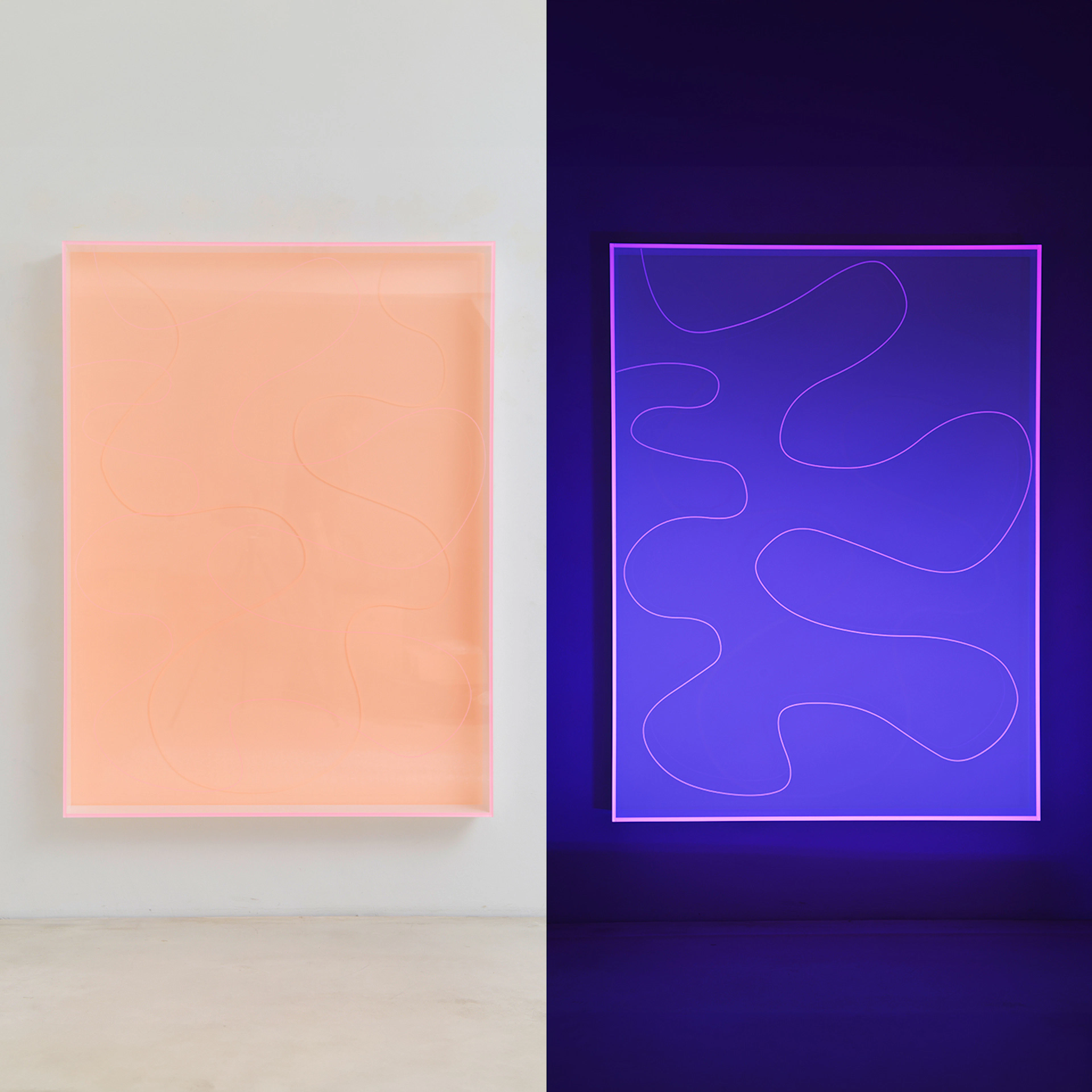 Colormirror soft pink milled lines 02, 2021 - Regine SCHUMANN
