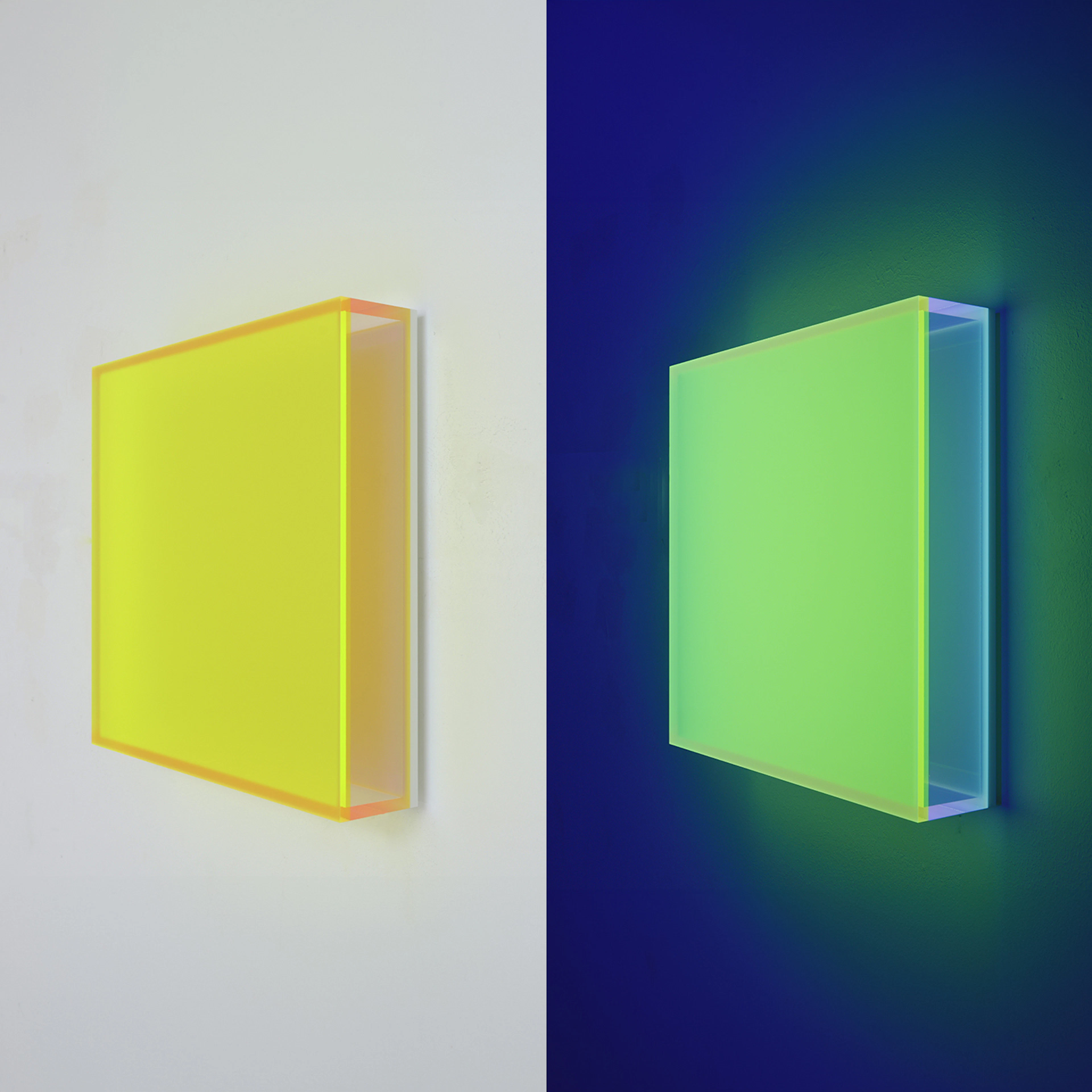 Colormirror satin green glow blue , 2026 - Regine SCHUMANN