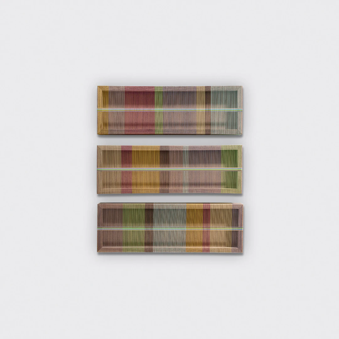 Untitled (maroon with greens triptych HT), 2026 - Brian WILLS