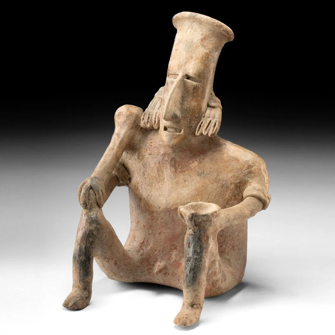 Jalisco Seated Figure with Club, San Juanito Type