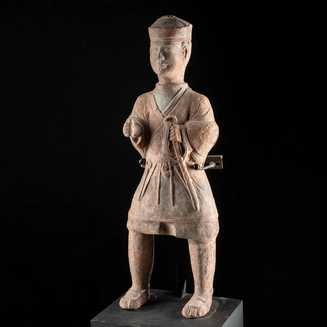 Han Dynasty Pottery Tomb Figure of a Laborer (TL'd)