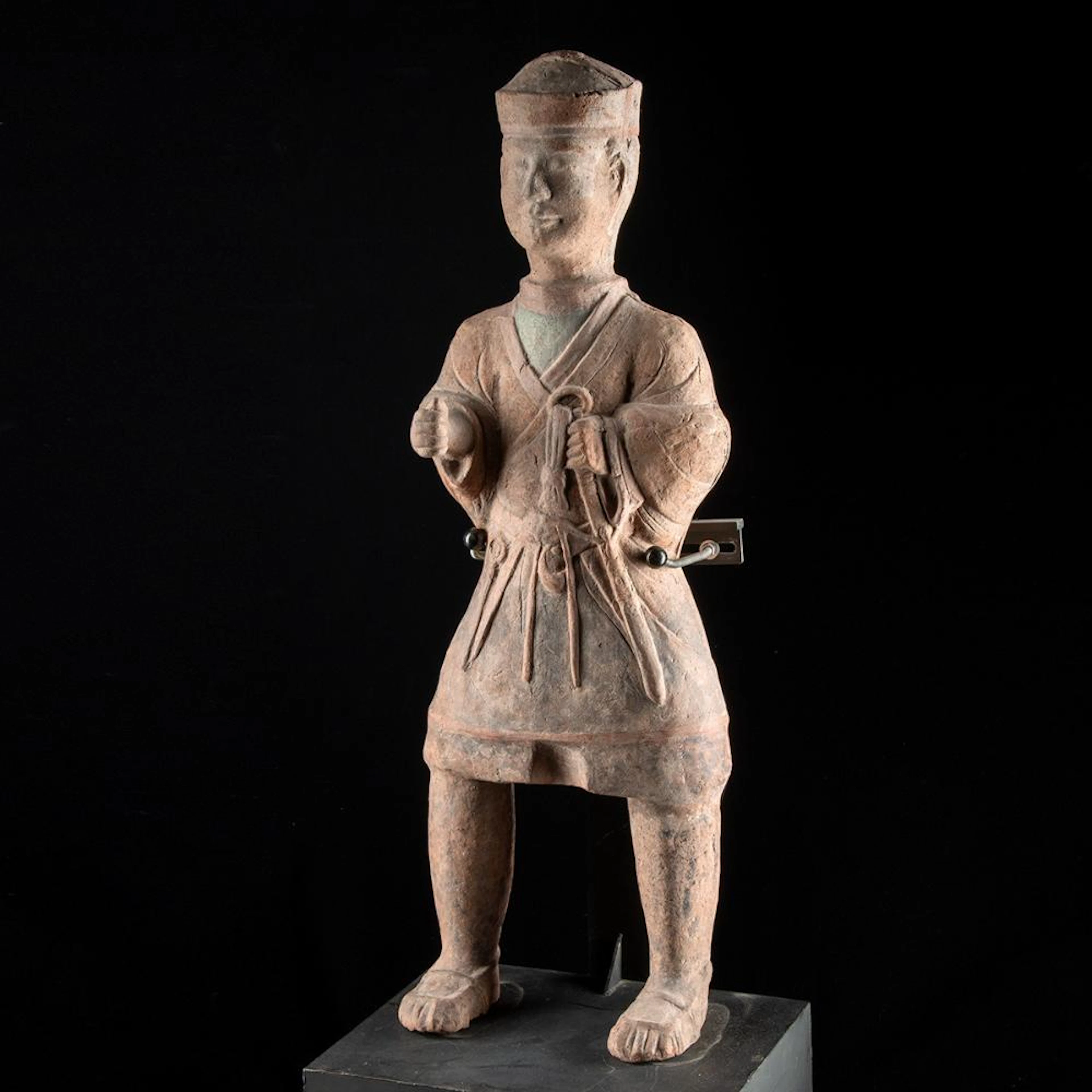 Han Dynasty Pottery Tomb Figure of a Laborer (TL'd)