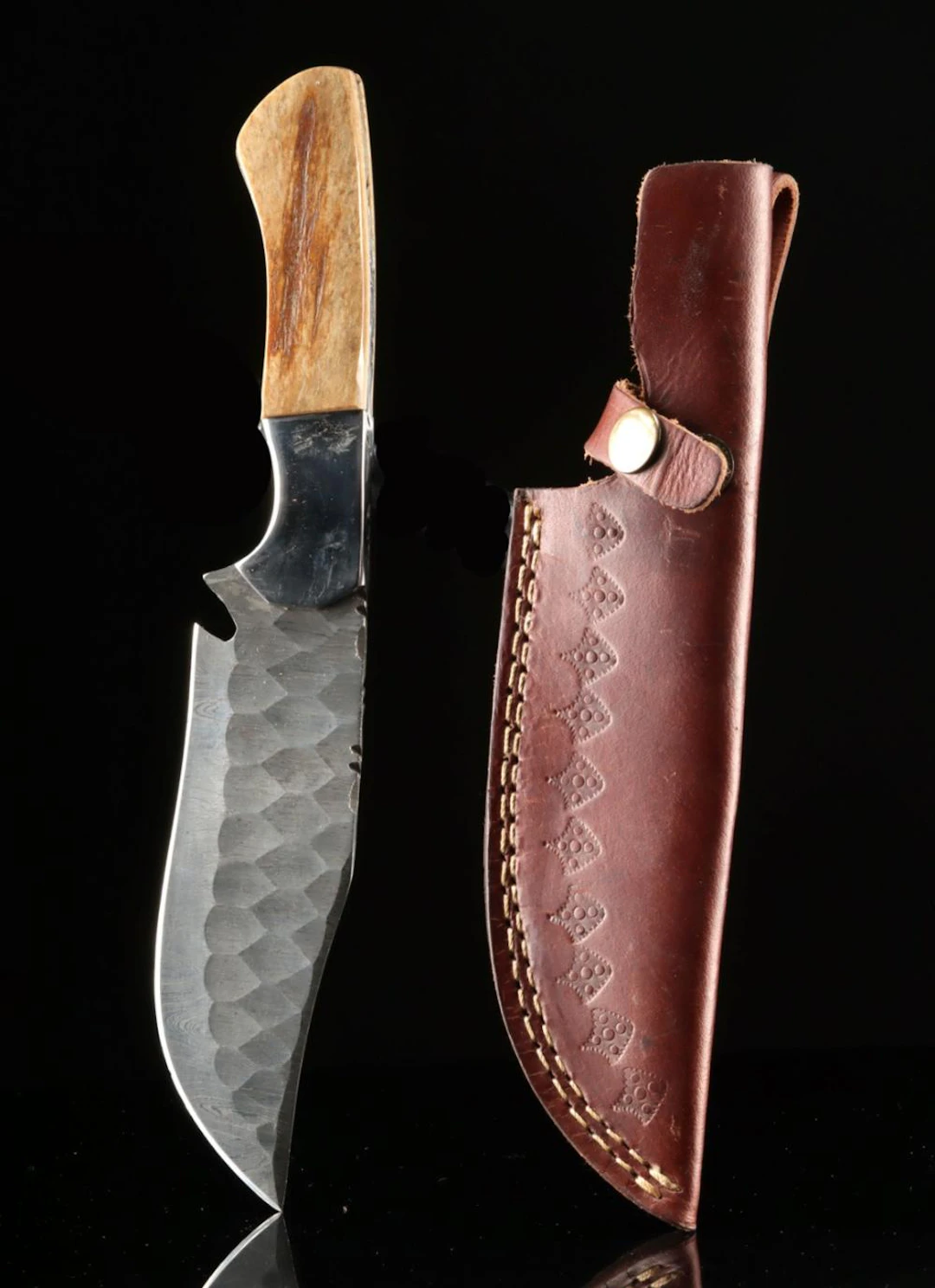 Handcrafted Knife with Mammoth Bone Handle