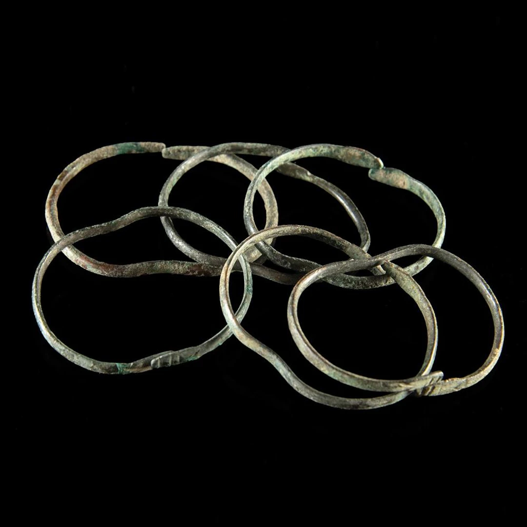 Six Roman to Byzantine Bronze Bracelets